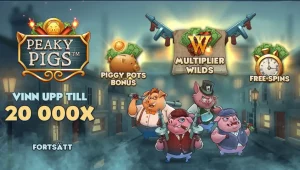 Spelskärm från Peaky Pigs slot