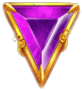 symbol lila juvel i formen av en triangel